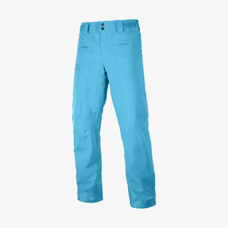 Turquoise Salomon Brilliant Men's Ski Pants | IE MF3012